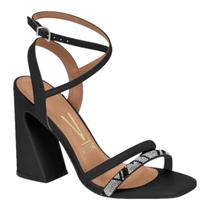 Sandalia Feminina Vizzano 6403.417 Salto Fivela Social Metalizada