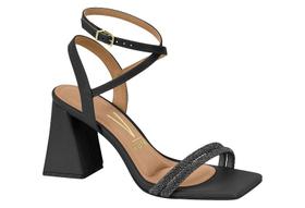 Sandália feminina vizzano 6464.119 salto bloco com 8,5 cm de altura