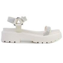 Sandália Feminina Vizzano Branco Off e Prata - 6499 Sandália Feminina Vizzano Branco Off e Prata - 6499