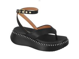 Sandália Feminina Vizzano Flat Anabela Leve Macia Dedo Ref: 6519.100