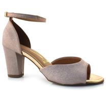 Sandália Feminina Vizzano Glitter Salto Blocado Sandália Feminina Vizzano Glitter Salto Blocado