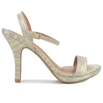Sandália Feminina Vizzano Metalizada Shine Dourada - 6210 Sandália Feminina Vizzano Metalizada Shine Dourada - 6210