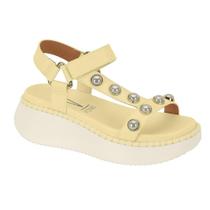 Sandalia Feminina Vizzano Original Com Salto Anabela 6519103
