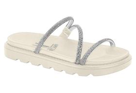 Sandália Feminina Vizzano Papete Chinelo Tiras Finas Brilho Strass ORIGINAL
