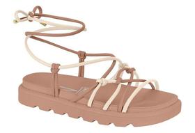 Sandália Feminina Vizzano Plataforma Flatform Amarra 6459113