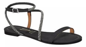 Sandália Feminina Vizzano Rasteirinha Strass Pedras 62351693