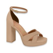 Sandália Feminina Vizzano Salto Alto Meia Pata Casual Festa Ref: 6551.103