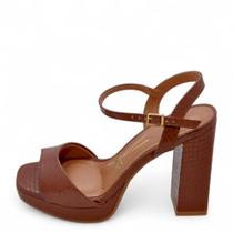 Sandália Feminina Vizzano Salto Alto REF: 6551100 VERNIZ CROCO Sandália Feminina Vizzano Salto Alto REF: 6551100 VERNIZ CROCO