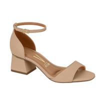 Sandália Feminina Vizzano Salto Baixo Bloco Grosso Fechada