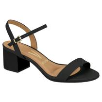 Sandália Feminina Vizzano Salto Bloco Grosso Básica Conforto -