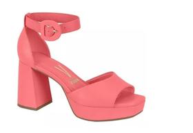 Sandália Feminina Vizzano Salto Grosso Meia Pata