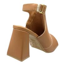 Sandalia Feminina Vizzano Salto Grosso Open Boot 6464.129 Salto Baixo Festa Sandalia Feminina Vizzano Salto Grosso Open Boot 6464.129 Salto Baixo Festa
