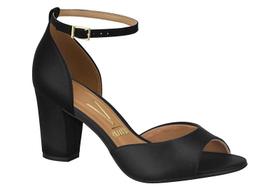 Sandália Feminina Vizzano Salto Grosso Tira no Tornozelo Confortável