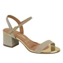 Sandalia Feminina Vizzano Shine Dourado