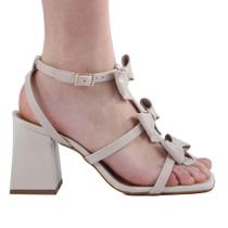 Sandália Feminina Zariff com Laços 2007-6596 Off White