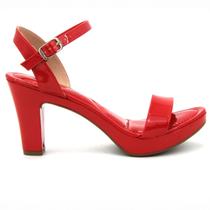 Sandália Feminino 411004 Via Uno Salto Alto Grosso Meia Pata Casual