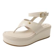 Sandalia Feminino Anabela Baixa Elegante Confortavel Bebece Sandalia Feminino Anabela Baixa Elegante Confortavel Bebece