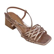 Sandália Feminino Metalizado Salto Bloco Vizzano 616