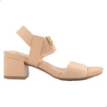 Sandália Feminino Modare Elástico Canelado Napa Float Nature Nude Tan