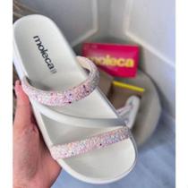 Sandalia Feminino Moleca Papetes Femininas Strass Sandalia Feminino Moleca Papetes Femininas Strass