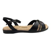 Sandalia Feminino Picadilly Napa Conforto Brilho 513012 Preto