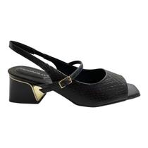 Sandalia Feminino Piccadilly Slingback Ultraconforto Calce Fácil 543083-3 Preto
