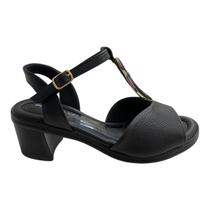 Sandalia Feminino Piccadilly Ultraconforto Calce Fácil Pedras 566060-5 Preto