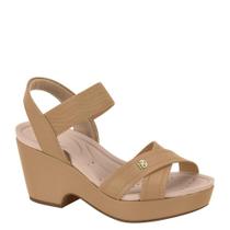 Sandália Feminino Salto Alto Anabela Conforto Modare 7137117 - Tan - 38
