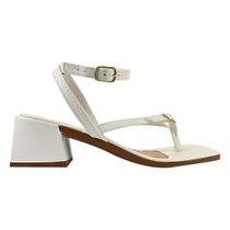 Sandália Feminino Tamanco de Dedo Saltinho Baixo Confortável Bico Quadrado