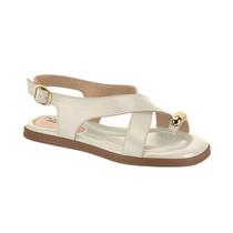 Sandália Feminino Ultraconforto Tiras Cruzadas Modare 022589 Cor:BrancoTamanho:35