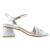 Sandália Feminino Vizzano Metalizado Premium Prata