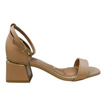 Sandalia Feminino Vizzano Pelica Salto Baixo Básica Calcanhar Fechado 6428.104 Bege Sandalia Feminino Vizzano Pelica Salto Baixo Básica Calcanhar Fechado 6428.104 Bege