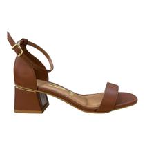 Sandalia Feminino Vizzano Pelica Salto Baixo Básica Calcanhar Fechado 6428.104 Marrom Sandalia Feminino Vizzano Pelica Salto Baixo Básica Calcanhar Fechado 6428.104 Marrom
