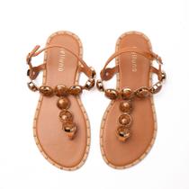 Sandália Flat Belluno Fio Pedras