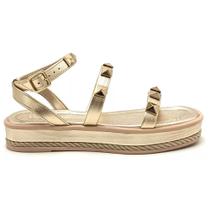 Sandália Flat Feminina Via Marte Bronze 118-001-01 Sandália Flat Feminina Via Marte Bronze 118-001-01