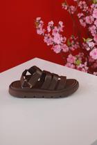 Sandália Flat Moleca 5504.109.9569 Chocolate