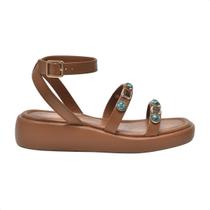 Sandália Flat Papete Anabela Via Marte Pedrarias