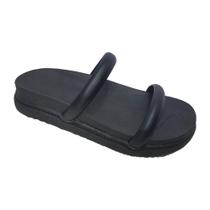 Sandália Flat Papete Anatômica 2 Tiras Moda Pé