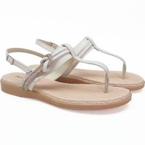 Sandália Flat Rasteira Piccadilly Tiras Finas Strass Confort