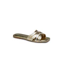 Sandalia Flat Rasteira Slide Dakota Femina CHAMPAGNE/PRATA