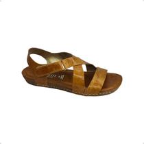 Sandalia Flatform Andacco Rasteira Couro legitimo 14229