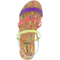 Sandalia Flatform Brilho Ellen Somileve Tira Reta Strass