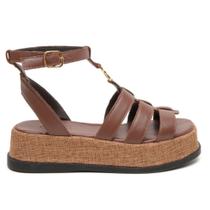 Sandália Flatform Cecilia Marrom Sandália Flatform Cecilia Marrom