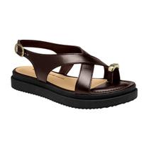 Sandália Flatform com Fechamento em Fivela Feminina Dakota Ristretto 36