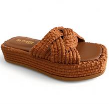 Sandália Flatform Corda Natural Nolly