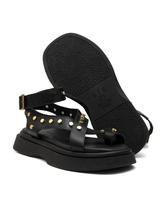 Sandália Flatform Couro Feminina Antonella Preto