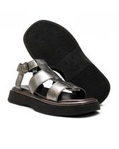 Sandália Flatform Couro Feminina Iris Inox