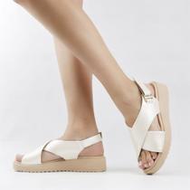 Sandália Flatform Couro