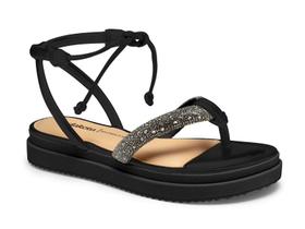 Sandália Flatform Dakota Asa Delta Amarração Strass Y7632