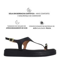 Sandália Flatform Feminina Conforto Estilo Vizzano Fivela - PRETO